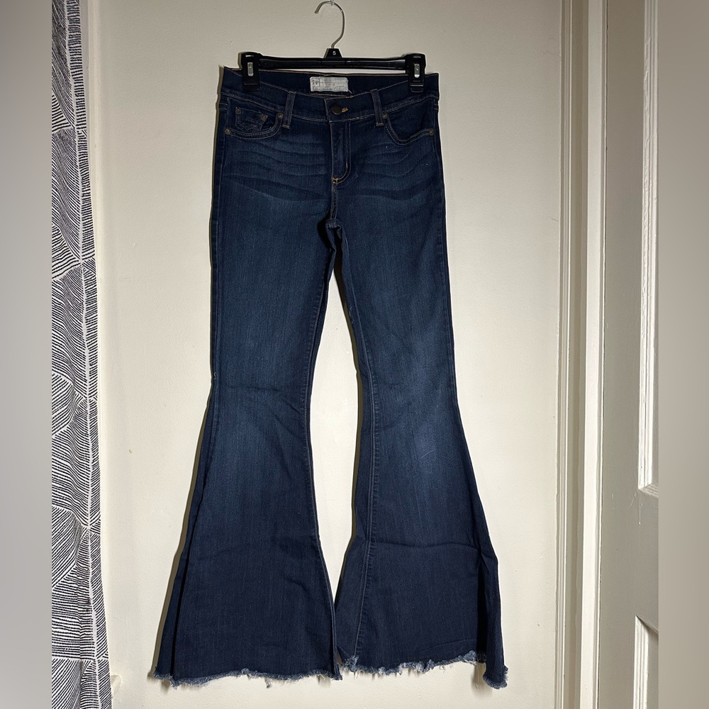 Free People Raw Hem Flare Jeans